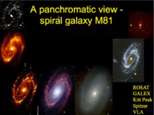 M81 spiral galaxy - panchromatic slide