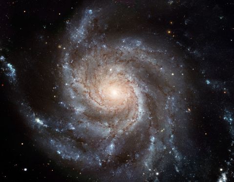 M101 - an unbarred spiral galaxy (Credit: ESA/NASA HST). 